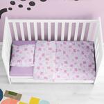 Бебешки спален комплект Бебешки колички в розов цвят от 100% памук ранфорс| Izidream.bg