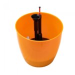 Самополивна саксия с фитил и поплавък Aqua Max оранжева &Oslash;18 см