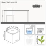 Саксия с напоителна система GREEN WALL Home Kit Glossy LECHUZA Бял