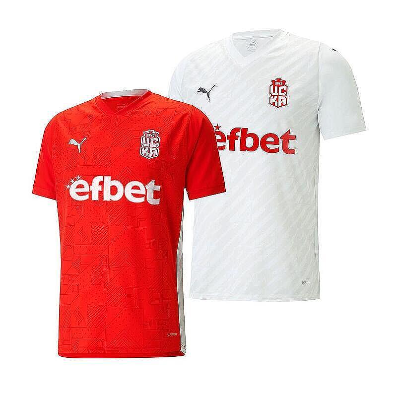 Red and white match shirt kit PUMA 2023/24