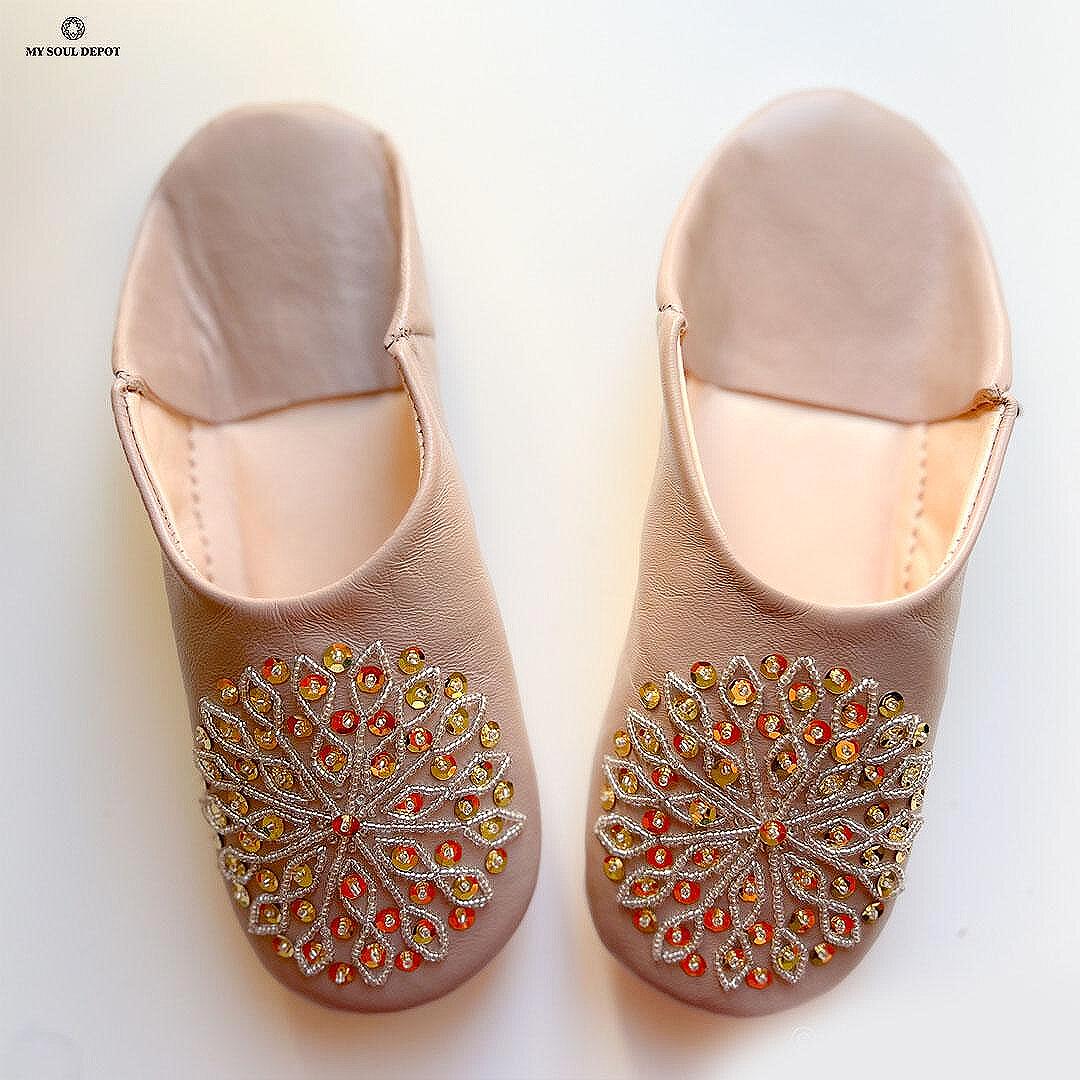 Марокански чехли - цвят мока