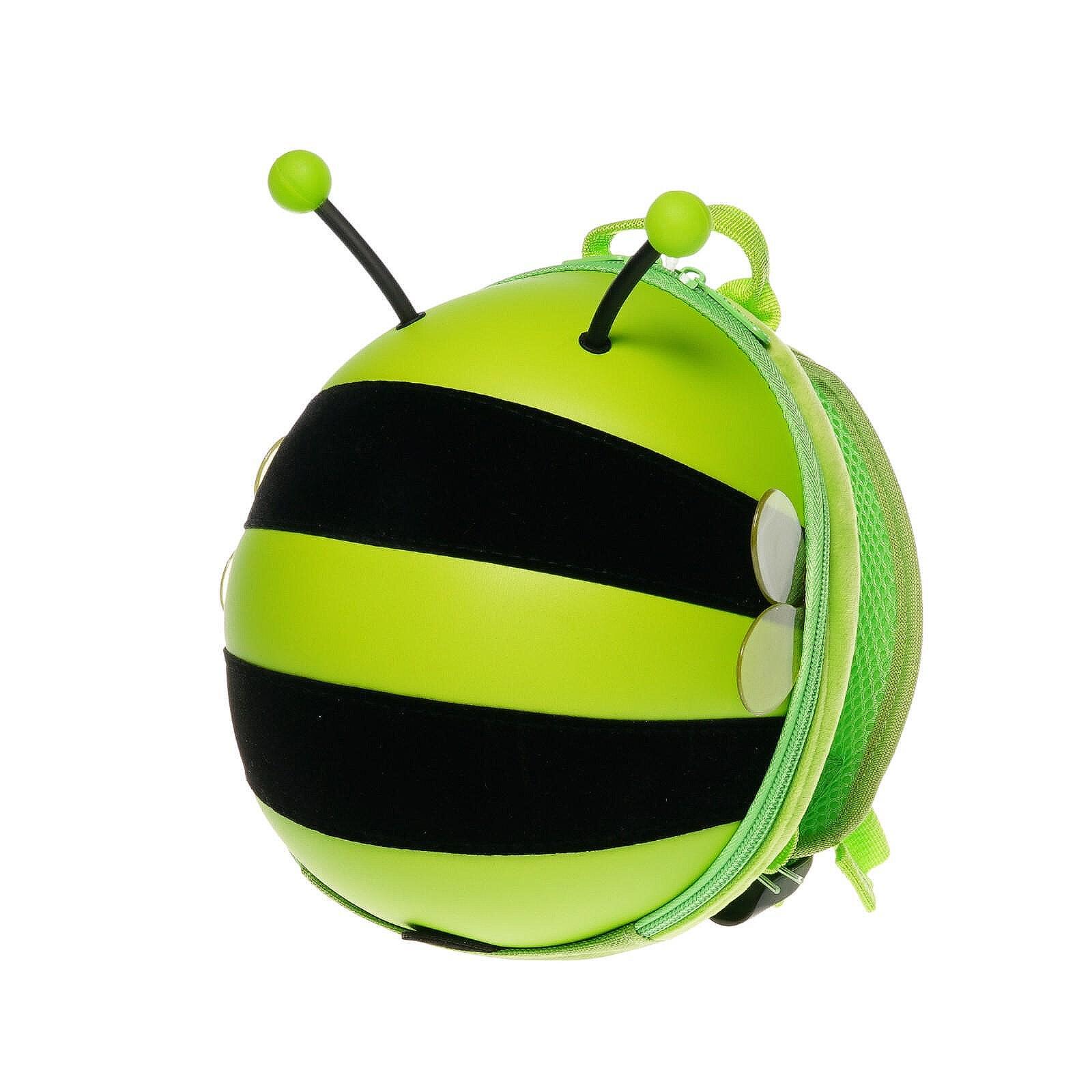Supercute Мини детска раница - пчеличка с предпазен колан, зелена