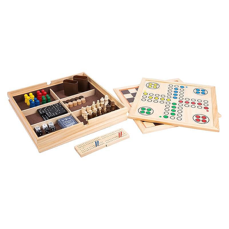 Small Foot Колекция игри 9 в 1 в дървена кутия 6611040042