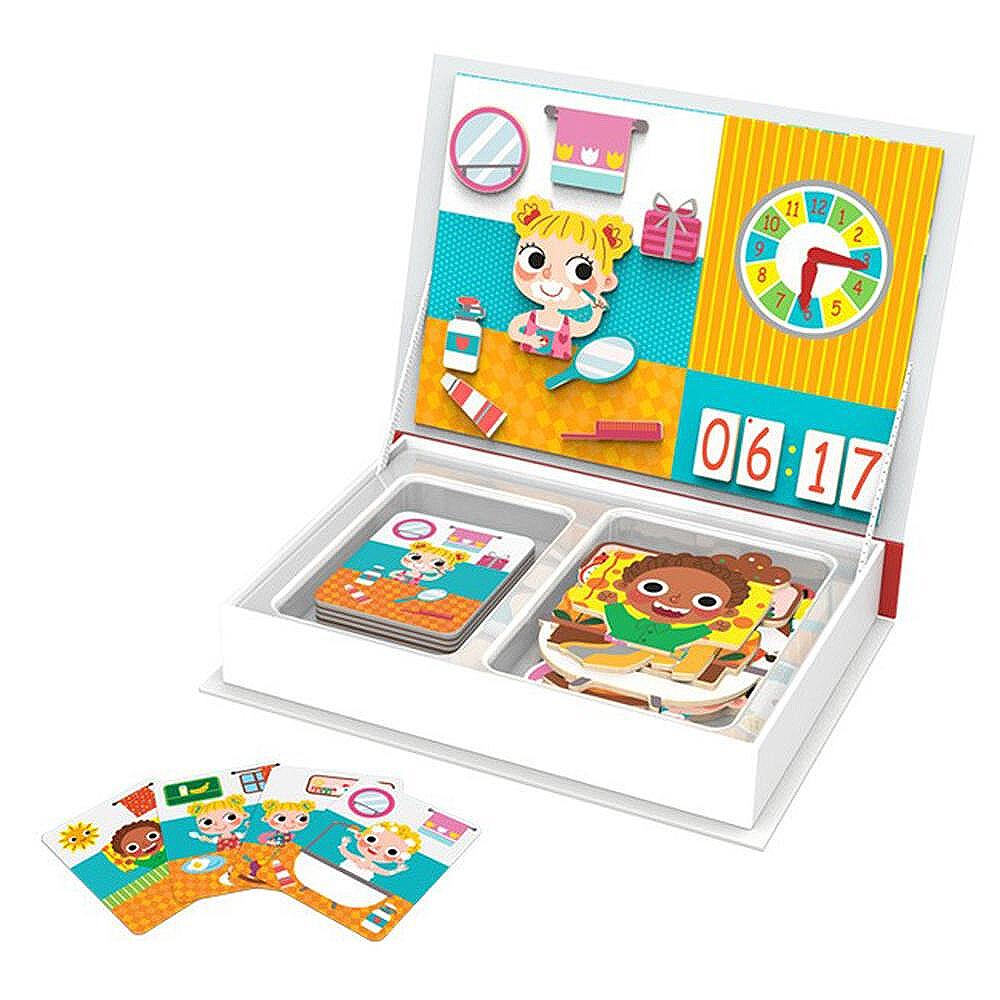 Tooky Toy Магнитна книга, Магнитна образователна игра, Научи се да познаваш часовника и времето TL161B