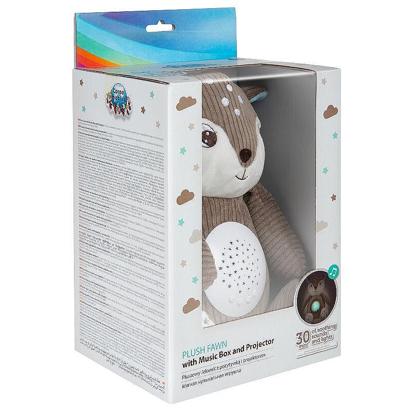 CANPOL BABIES Мека играчка еленче с музикална кутия и проектор 3в1 77/206_brow