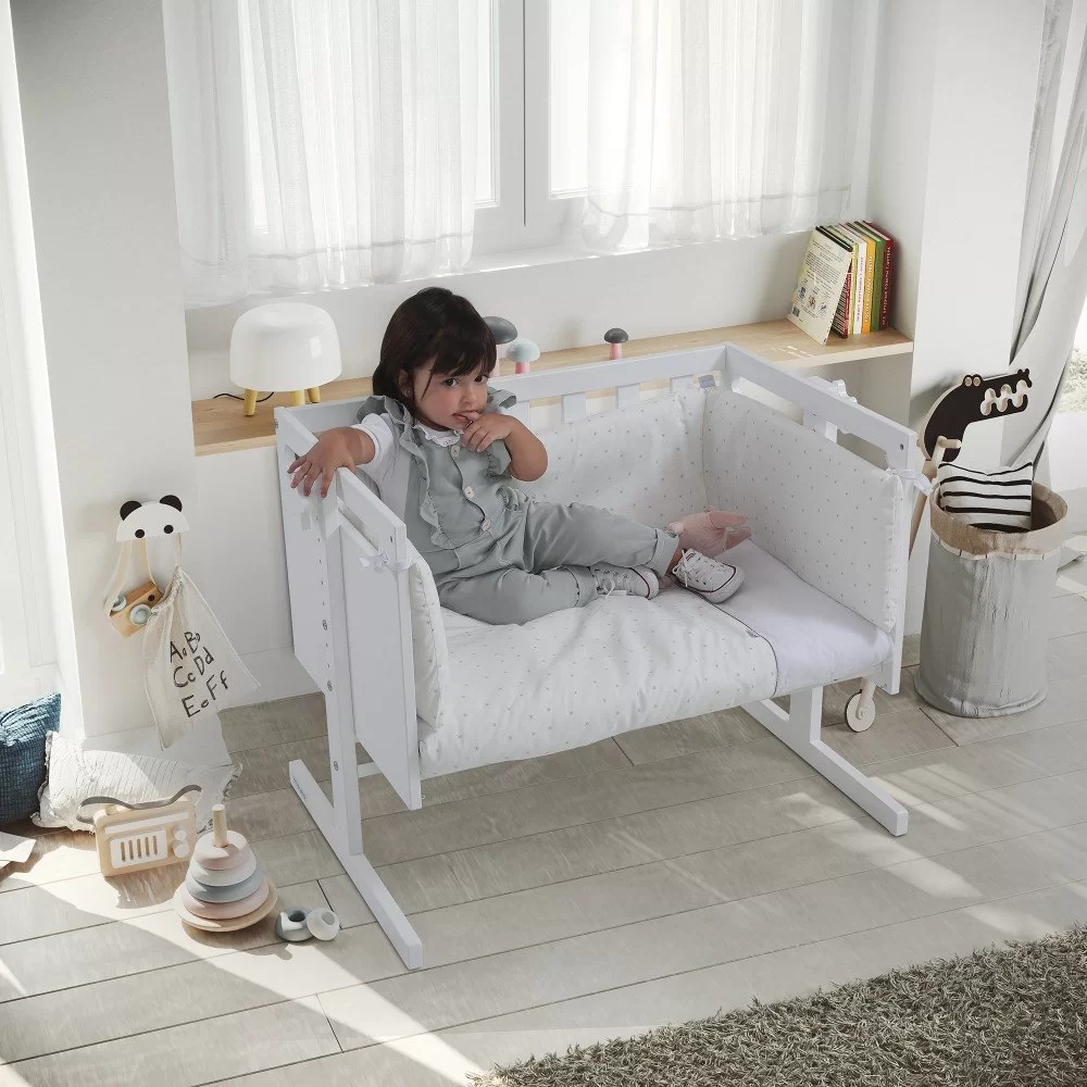 MICUNA Трансформираща се мебел YOU&ME MO-1838 Бебешко легло-Пейка-Бюро - White
