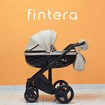 Бебешка количка Fintera Grand, модел 2 в 1, бежов цвят + Чанта, Дъждобран, Комарник, Зимни ръкавици, Поставка за чаша, Постелка за преповиване