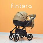 Бебешка количка Fintera City, Модел 2 в 1, Еко кожа, Бежов цвят + Чанта, Дъждобран, Комарник, Поставка за чаша, Зимни ръкавици, Постелка за преповиване