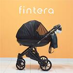 Бебешка количка Fintera City, Модел 2 в 1, Плат, Зелен цвят + Чанта, Дъждобран, Комарник, Поставка за чаша, Зимни ръкавици, Постелка за преповиване