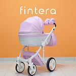 Бебешка количка Fintera Grand, модел 2 в 1, Розов цвят + Чанта, Дъждобран, Комарник, Зимни ръкавици, Поставка за чаша, Постелка за преповиване