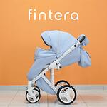 Бебешка количка Fintera Grand, модел 3 в 1, Син цвят + Чанта, Дъждобран, Комарник, Зимни ръкавици, Поставка за чаша, Постелка за преповиване