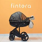 Бебешка количка Fintera Grand, модел 3 в 1, бежов цвят + Чанта, Дъждобран, Комарник, Зимни ръкавици, Поставка за чаша, Постелка за преповиване