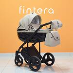 Бебешка количка Fintera Grand, модел 3 в 1, бежов цвят + Чанта, Дъждобран, Комарник, Зимни ръкавици, Поставка за чаша, Постелка за преповиване