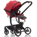 Бебешка количка Наталия, червен цвят + Подарък чанта