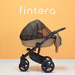 Количка Fintera Standard, Модел 3 в 1, Еко кожа, Бежов цвят + Подарък чанта, дъждобран, мрежа против комари и поставка за чаша