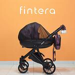 Бебешка количка Fintera Next, Модел 3 в 1, Еко кожа, Лилав цвят + Чанта, Дъждобран, Комарник, Поставка за чаша, Зимни ръкавици, Постелка за преповиване