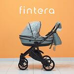 Бебешка количка Fintera Elegance, Модел 3 в 1, Плат, Зелен цвят + Чанта, Дъждобран, Комарник, Поставка за чаша, Зимни ръкавици, Постелка за преповиване