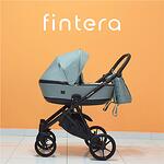 Бебешка количка Fintera Elegance, Модел 2 в 1, Плат, Зелен цвят + Чанта, Дъждобран, Комарник, Поставка за чаша, Зимни ръкавици, Постелка за преповиване