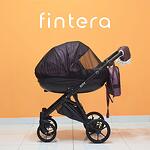 Бебешка количка Fintera City, Модел 3 в 1, Еко кожа, Лилав цвят + Чанта, Дъждобран, Комарник, Поставка за чаша, Зимни ръкавици, Постелка за преповиване