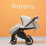 Бебешка количка Fintera Elegance, Модел 3 в 1, Еко кожа, Бежов цвят + Чанта, Дъждобран, Комарник, Поставка за чаша, Зимни ръкавици, Постелка за преповиване