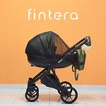 Бебешка количка Fintera Next, Модел 3 в 1, Еко кожа, Зелен цвят + Чанта, Дъждобран, Комарник, Поставка за чаша, Зимни ръкавици, Постелка за преповиване