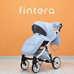 Бебешка количка Fintera City, Модел 2 в 1, Еко кожа, Светло син цвят + Чанта, Дъждобран, Комарник, Поставка за чаша, Зимни ръкавици, Постелка за преповиване