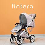 Бебешка количка Fintera City, Модел 2 в 1, Еко кожа, Розов цвят + Чанта, Дъждобран, Комарник, Поставка за чаша, Зимни ръкавици, Постелка за преповиване