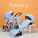 Бебешка количка Fintera City, Модел 3 в 1, Еко кожа, Бежов цвят + Чанта, Дъждобран, Комарник, Поставка за чаша, Зимни ръкавици, Постелка за преповиване-Copy