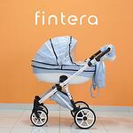 Бебешка количка Fintera City, Модел 3 в 1, Еко кожа, Светло син цвят + Чанта, Дъждобран, Комарник, Поставка за чаша, Зимни ръкавици, Постелка за преповиване