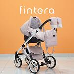 Бебешка количка Fintera City, Модел 3 в 1, Еко кожа, Розов цвят + Чанта, Дъждобран, Комарник, Поставка за чаша, Зимни ръкавици, Постелка за преповиване