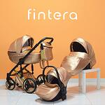 Бебешка количка Fintera Royal, Модел 2 в 1, Еко кожа, Цвят Розово злато + Чанта, Дъждобран, Комарник, Поставка за чаша-Copy