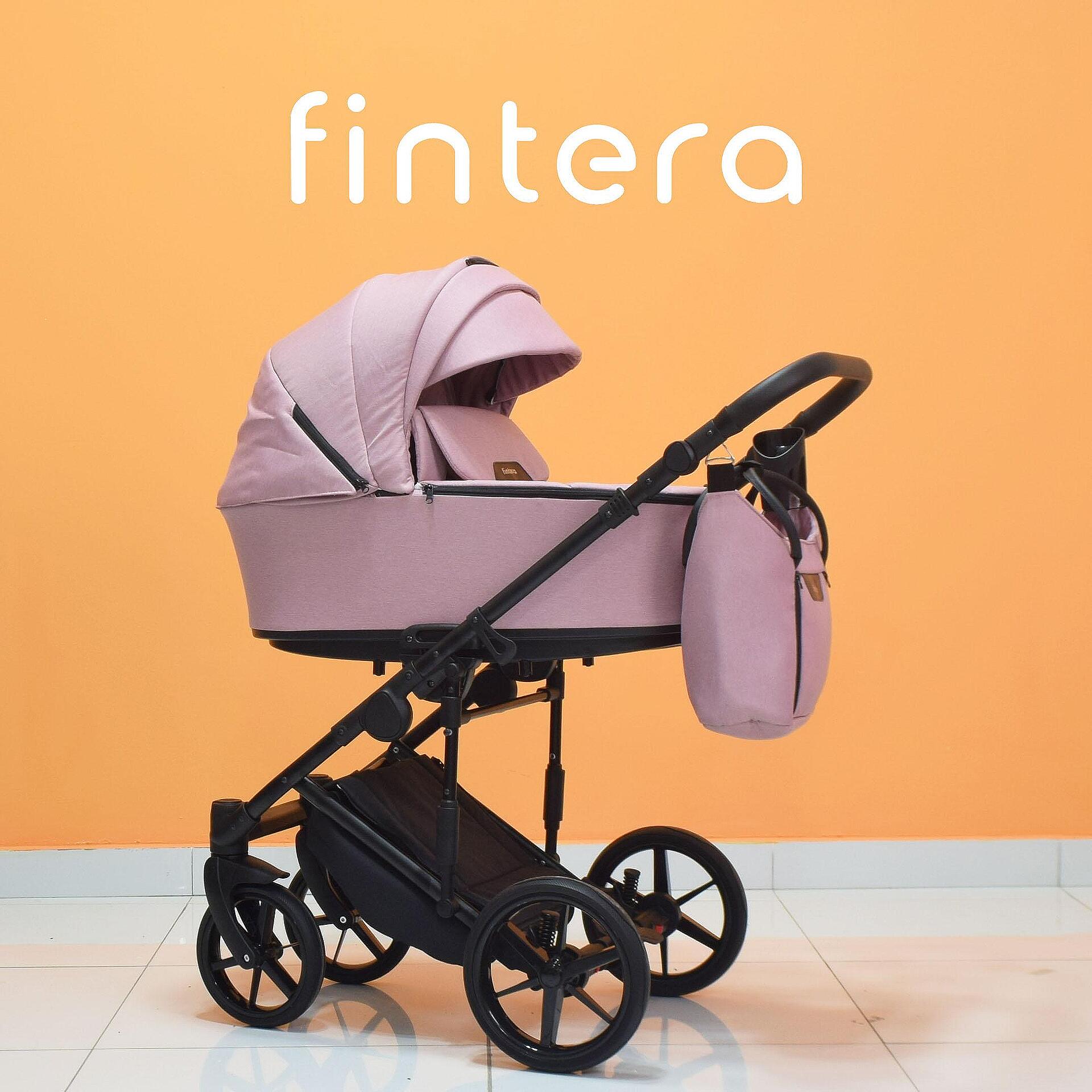 Бебешка количка Fintera Play, Модел 2 в 1, Плат, Цвят пепел от рози + Чанта, Дъждобран, Комарник, Поставка за чаша