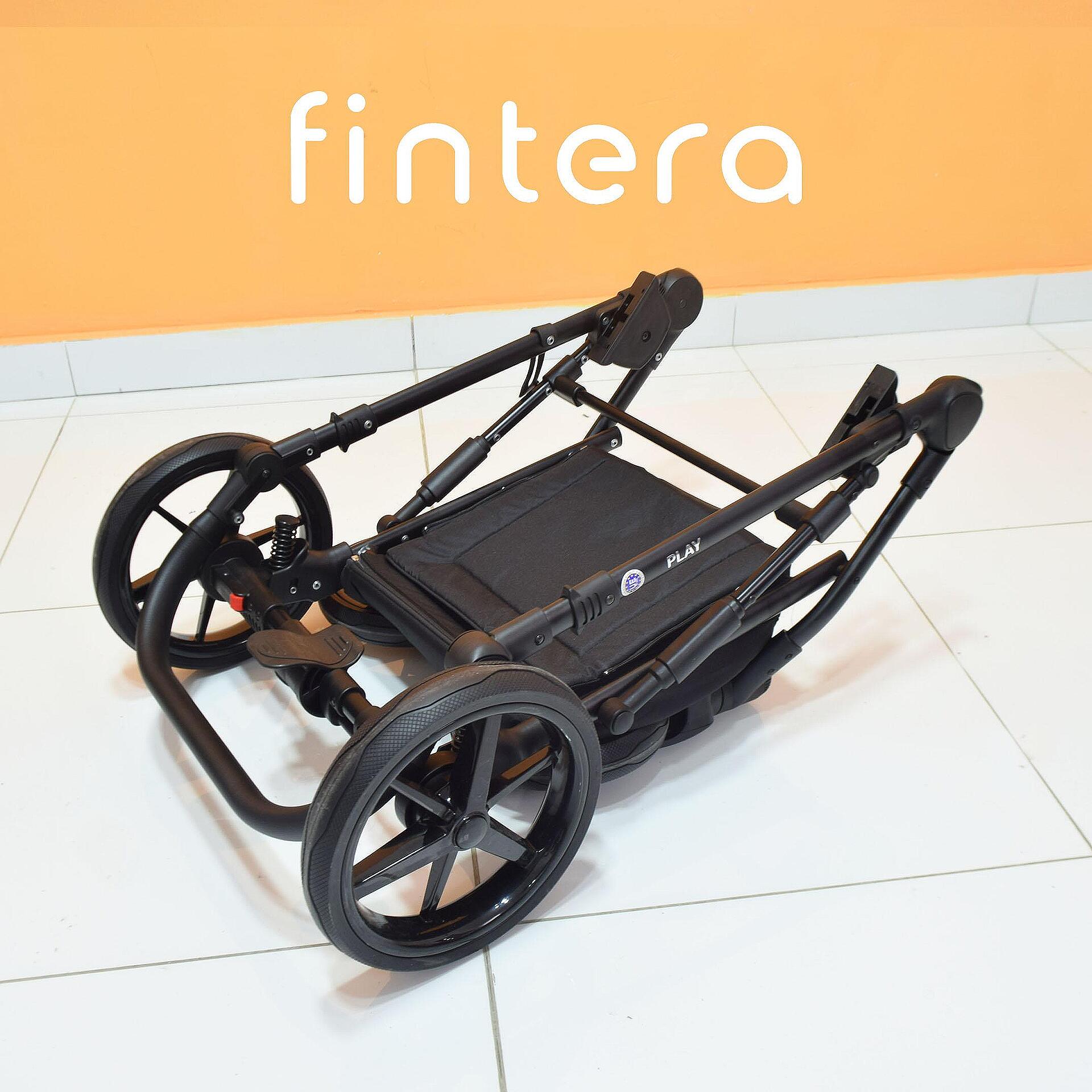 Бебешка количка Fintera Play, Модел 2 в 1, Плат, Цвят пепел от рози + Чанта, Дъждобран, Комарник, Поставка за чаша