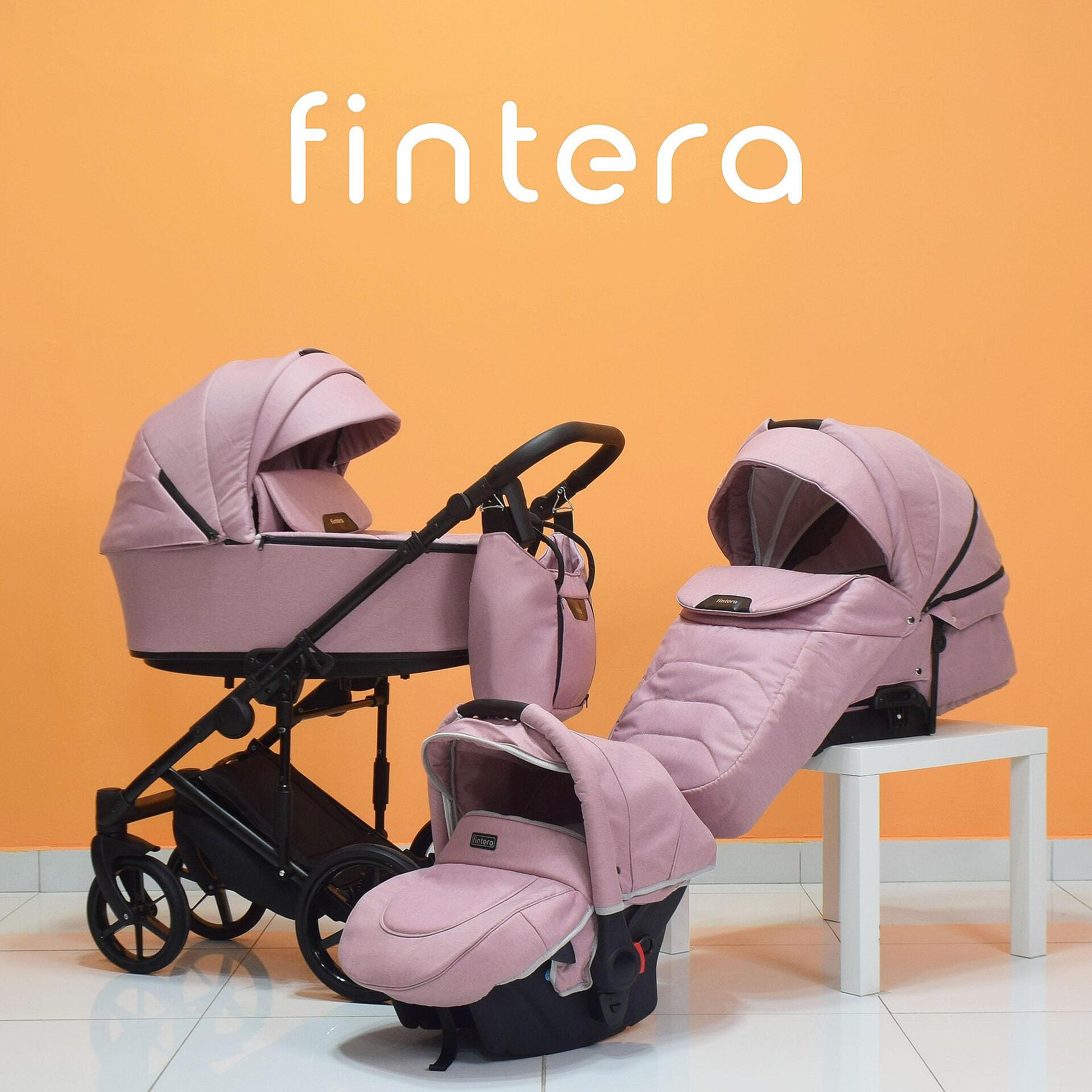 Бебешка количка Fintera Play, Модел 2 в 1, Цвят пепел от рози + Чанта, Дъждобран, Комарник, Поставка за чаша, Зимни ръкавици, Постелка за преповиване-Copy