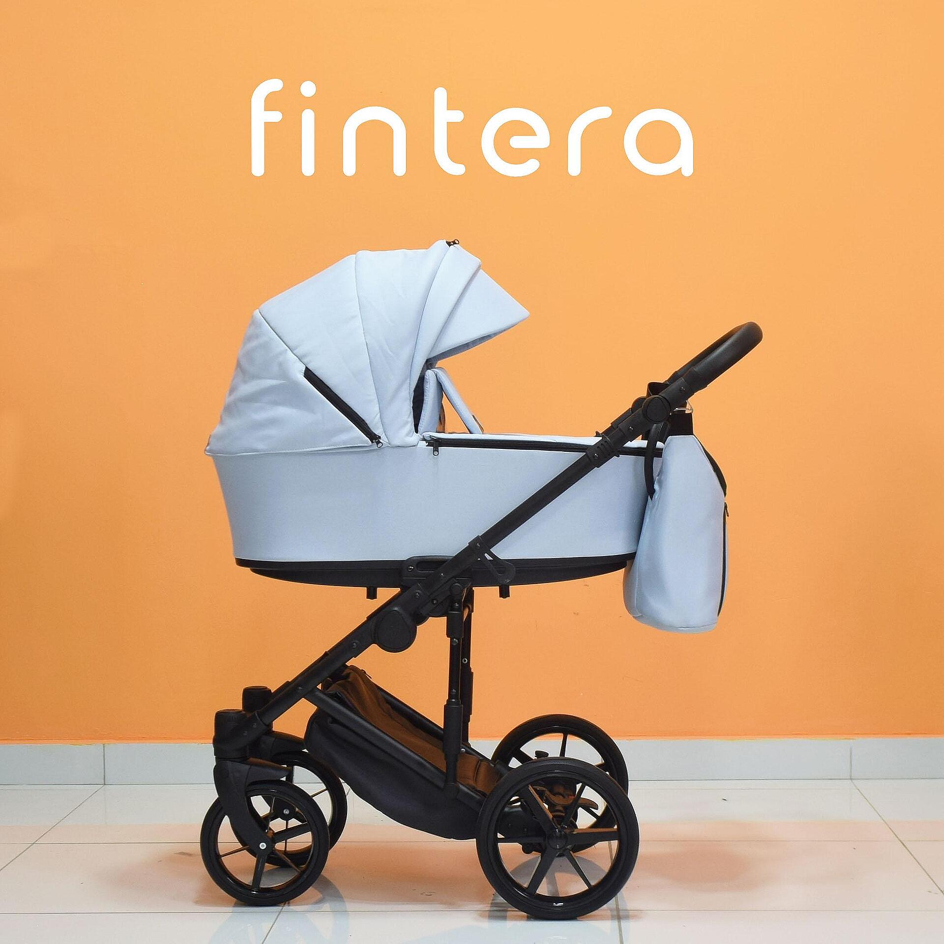 Бебешка количка Fintera Play, Модел 2 в 1, Плат, Цвят син + Чанта, Дъждобран, Комарник, Поставка за чаша-Copy