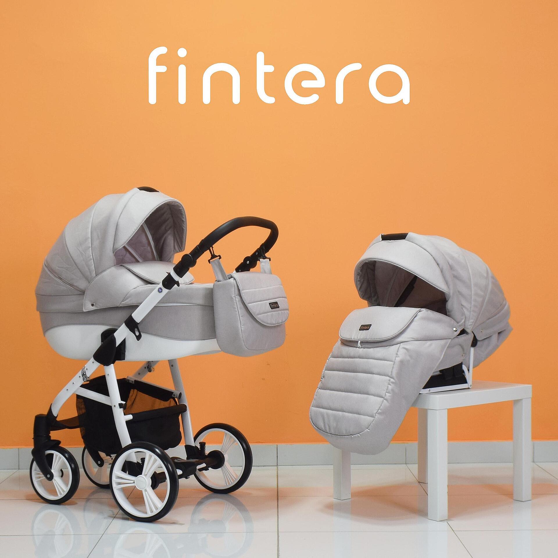 Бебешка количка Fintera Explorer, Модел 2 в 1, Плат, Син цвят + Чанта, Дъждобран, Комарник-Copy