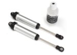 Shocks, GTR, 134mm, silver aluminum (fully assembled w/o springs) (front, no thr