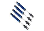 Shocks, GTS, aluminum (blue-anodized) (assembled without springs) (4) (for use w