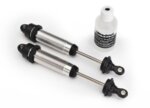 Shocks, GTR, 134mm, silver aluminum (fully assembled w/o springs) (front, thread
