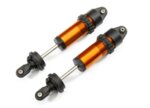 Shocks, GT-Maxx, aluminum (orange-anodized) (fully assembled w/o springs) (2)
