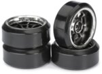 Wheel Set Drift LP " 9 Spoke / Profile C" black/chrome 1:10 (4 pcs) Absima Team C Tires 2510045