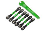 Turnbuckles, aluminum (green-anodized), camber links, 32mm (front) (2)/ camber l TRX8341G