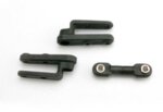 Servo horns, steering (2)/ steering link (3x12mm threaded ro, TRX3968