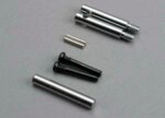 Drive gear shaft/ rear axle pins(2)/ spindle pins(2), TRX1247
