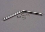 Suspension pins, 31.5mm, chrome (2) w/ E-clips (4), TRX2637