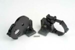 Gearbox halves (l&r) (black) w/ idler gear shaft, TRX3691