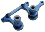 Steering bellcranks, drag link (blue-anodized T6 aluminum)/, TRX3743A