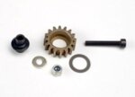 Idler gear, steel (16-tooth)/ idler gear shaft/ 3x8mm flat m, TRX4996