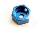 Brake adapter, hex aluminum (blue) (for T-Maxx steel constan, TRX5165