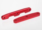 Bulkhead tie bars, front & rear, aluminum red-anodized), TRX6823R